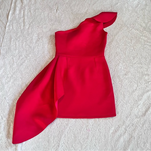 True Violet one shoulder scuba party dress - Picture 10 of 10